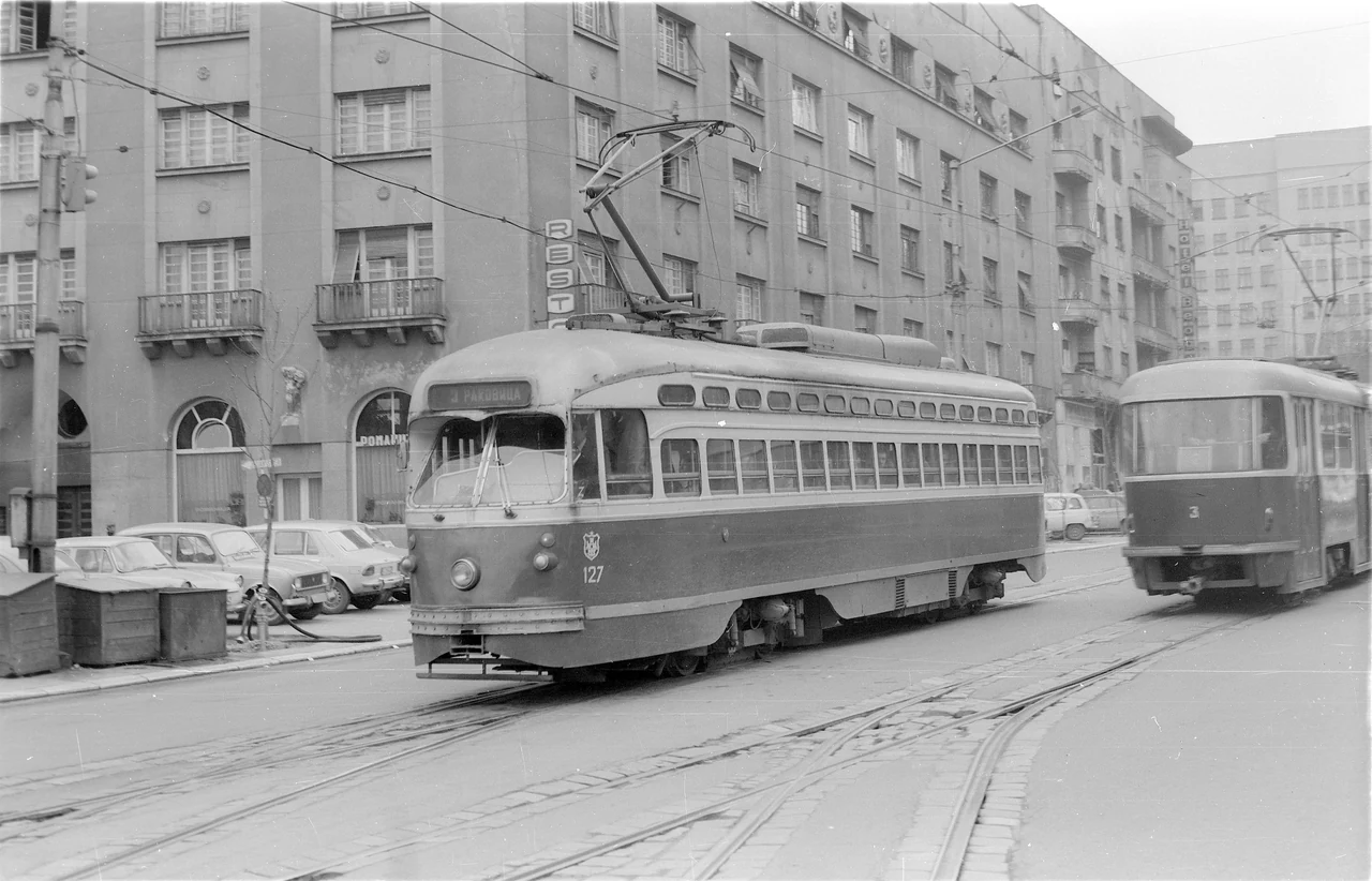 Car 127 on the streets of Belgrade.