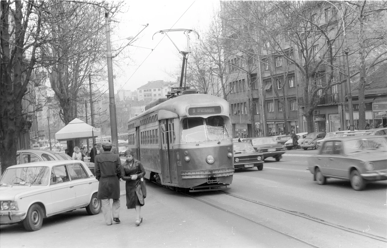 Car 128 on the streets of Belgrade.