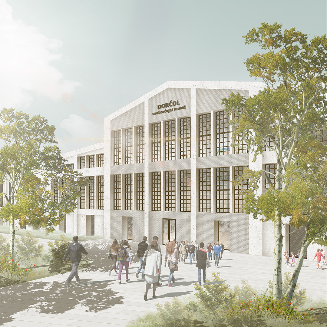 Concept study showing a possible future museum building at Dorćol Depot